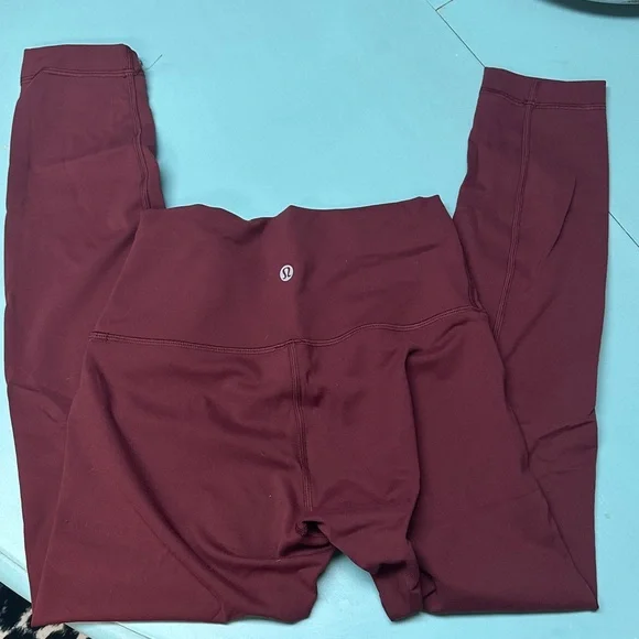 lululemon athletica Burgundy Leggings - Picture 1 of 2
